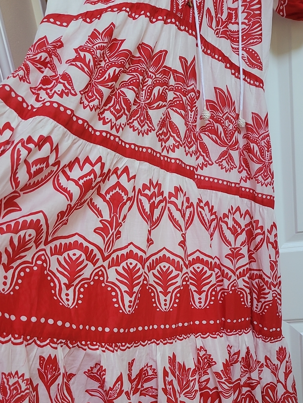 FARM Rio Off-white Boho Garden Short Sleeve Midi Dress - Picture 6 of 13
